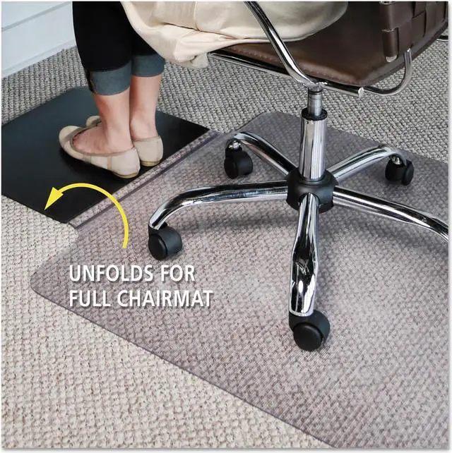 Alt view image 17 of 19 - ES Robbins Sit Stand Mat Carpet or Hard Floors 36 x 53 Clear/Black ESR184612