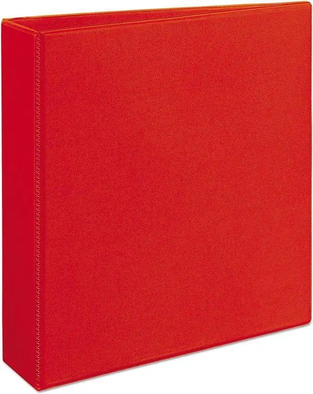 Alt view image 2 of 20 - Avery Heavy-Duty View Binder w/Locking 1-Touch EZD Rings 2" Cap Red 79225