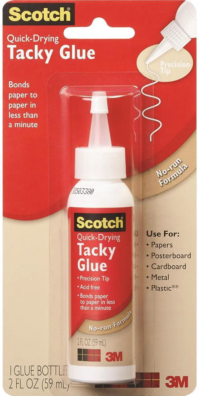 Alt view image 5 of 6 - 3M MMM6052 Tacky Glue- Quick Drying- Dries Clear- Nontoxic- Acid-free- 2 oz