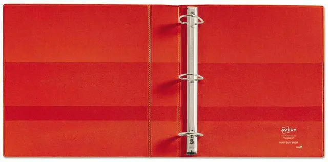 Alt view image 12 of 15 - Avery Heavy-Duty View Binder w/Locking 1-Touch EZD Rings 1 1/2" Cap Red 79171
