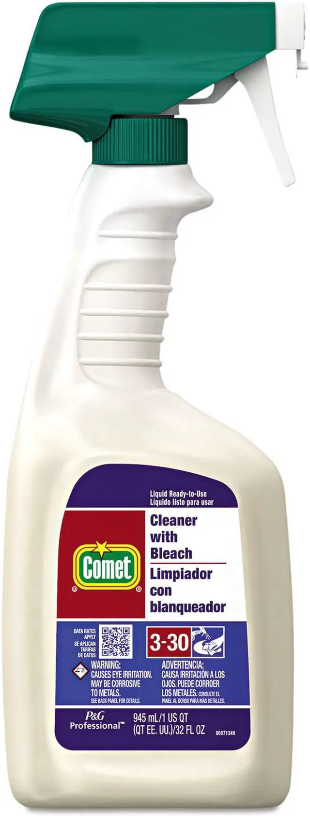 Alt view image 3 of 10 - Procter & Gamble 02287 32 oz Bottle Comet Cleaner with Bleach - Case of 8
