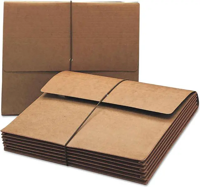 Main image of Smead Extra-Wide 5 1/4" Exp Wallets w/Elastic Cord Redrope Legal Red 71189