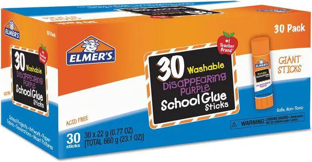 Alt view image 9 of 11 - Elmers Disappearing Purple All Purpose Glue Sticks Purple/Clear 30/Box E605