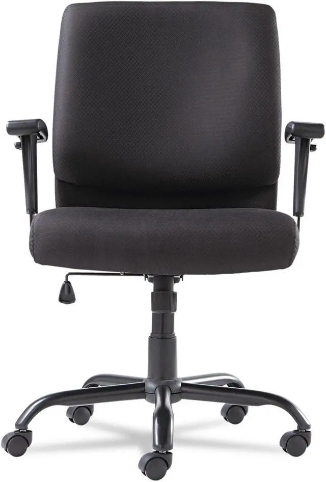 Alt view image 19 of 20 - OIF - OIFBT4510 - Big and Tall Swivel/Tilt Mid-Back Chair, Height Adjustable T-Bar Arms, Black