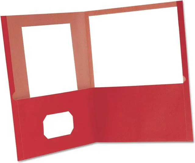 Alt view image 2 of 2 - Oxford 78511 Recycled Paper Twin-Pocket Portfolio, Red