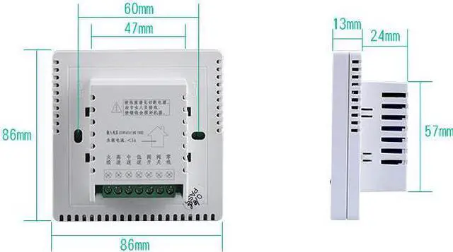 Alt view image 3 of 4 - ELECALL Thermostat Temperature Controller Programmable Air Thermostat Room Thermosta Temperature Controller Panel - EK8805FB