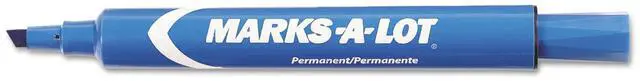 Alt view image 5 of 11 - Avery Marks-A-Lot Large Desk-Style Permanent Marker Chisel Tip Blue Dozen 08886