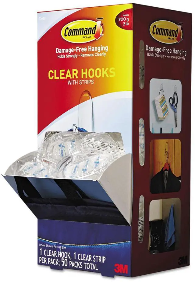 Main image of Command Hook,Med,50/Pk,Clr 17091CLRCABP