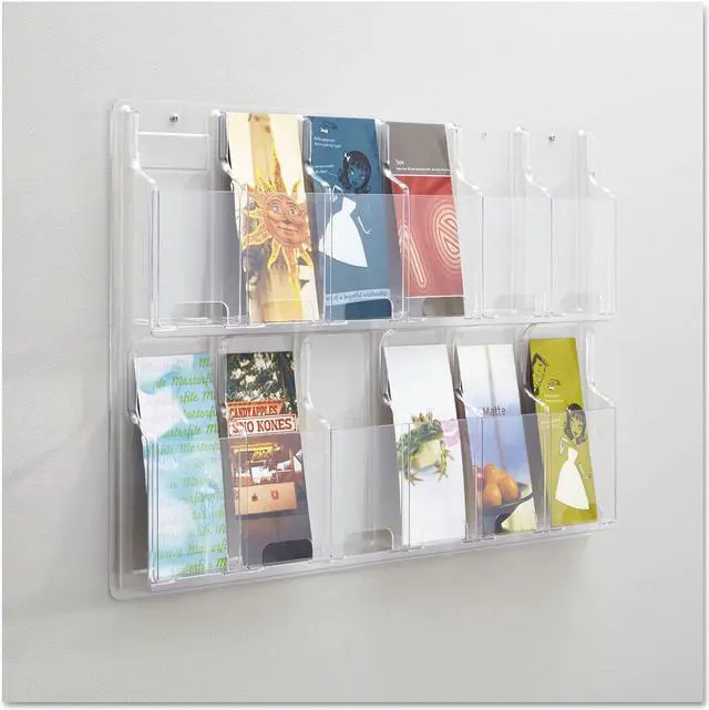 Alt view image 3 of 20 - Safco Reveal Clear Literature Displays 12 Compartments 30 w x 2d x 20 1/4h Clear