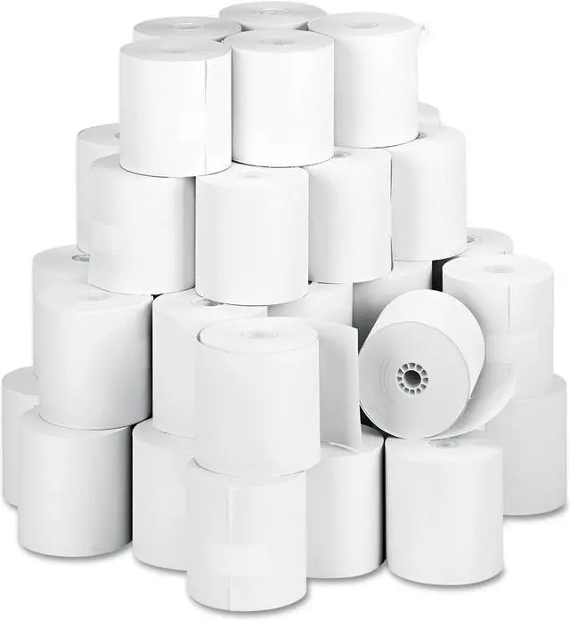 Main image of Iconex Impact Bond Paper Rolls 3" x 150 ft White 50/Carton 90742238