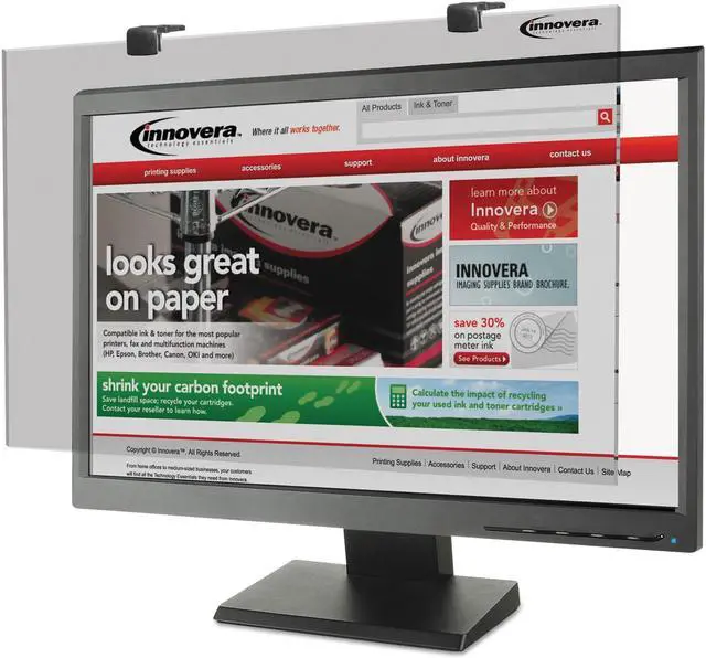 Alt view image 7 of 13 - Innovera Protective Antiglare LCD Monitor Filter Monitor Filter