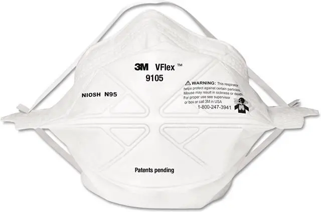 Alt view image 3 of 8 - 3M VFlex Particulate Respirator N95 Regular 50/box 9105