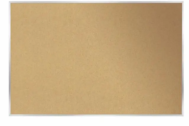 Alt view image 7 of 18 - Ghent AK45 Aluminum-Frame Natural Corkboard - 60.5" x 48.5" - Tan Surface, Satin Aluminum Frame