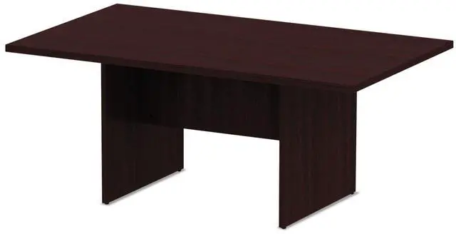 Alt view image 8 of 9 - Alera Valencia Series Conference Table Rectangle 70 7/8wx41 3/8dx29 1/2h Mahogany VA717242MY