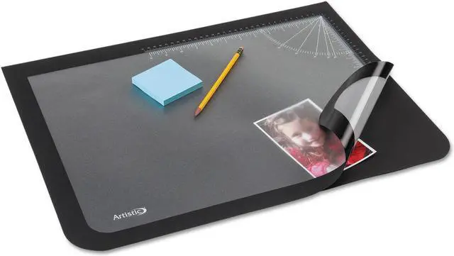 Main image of Artistic Lift-Top Pad Desktop Organizer with Clear Overlay 22 x 17 Black 41700S