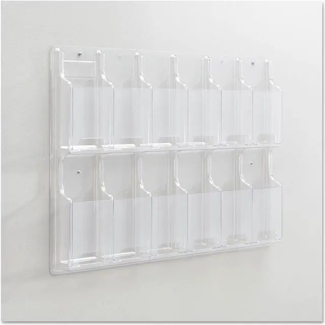 Alt view image 2 of 20 - Safco Reveal Clear Literature Displays 12 Compartments 30 w x 2d x 20 1/4h Clear