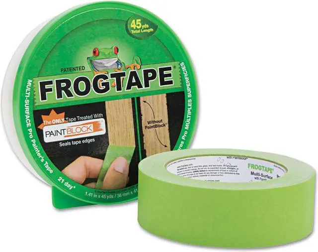 Alt view image 3 of 9 - FrogTape Multi-Surface Painter Tape
1.41" Width x 45 yd Length - Polymer - Self-adhesive - 1 / Roll - Green