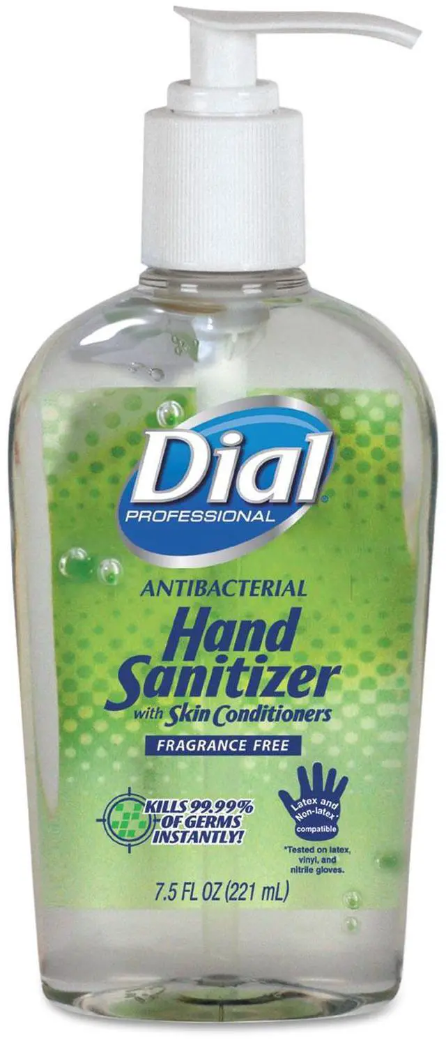 Alt view image 2 of 10 - Dial Professional Antibacterial Gel Sanitizer with Moisturizer, 7.5 oz, Fragrance-Free