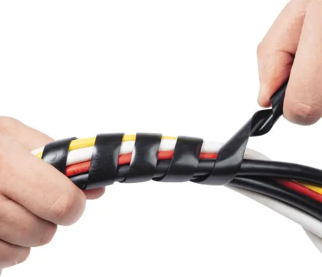 Alt view image 8 of 10 - D-Line Cable Tidy Wrap, 0.25" - 2" Diameter X 98" Long, Black CTW25B
