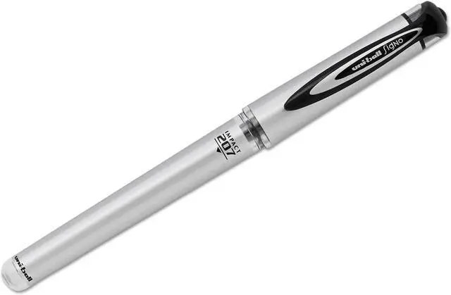 Alt view image 3 of 5 - 207 Impact Stick Gel Pen, Bold 1mm, Black Ink, Silver/Black Barrel 65800