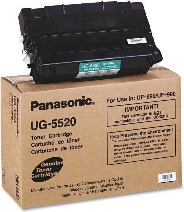 Alt view image 3 of 3 - panasonic ug5520 toner/developer/drum cartridge for panasonic fax machine uf890, 990