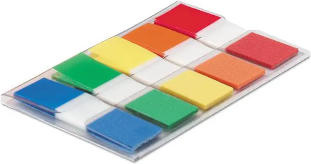 Alt view image 3 of 17 - Post-it Page Flags in Portable Dispenser 5 Standard Colors 20 Flags/Color 6835CF