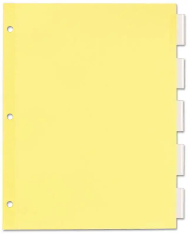 Alt view image 2 of 12 - Office Essentials Plastic Insertable Dividers 5-Tab Letter 11466