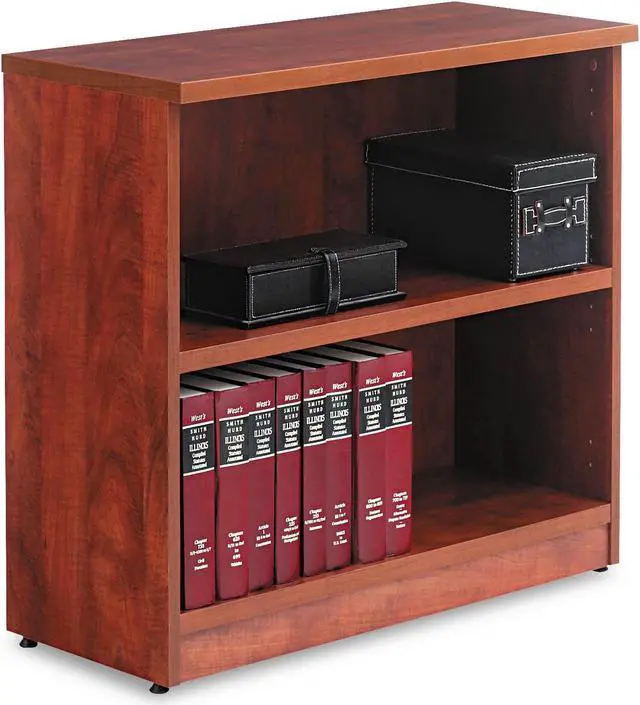 Main image of Alera Valencia Series Bookcase Two-Shelf 31 3/4w x 14d x 29 1/2h Med Cherry VA633032MC