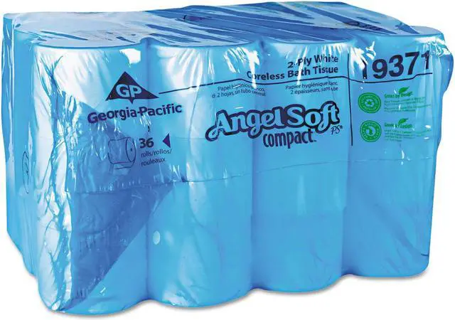 Alt view image 2 of 13 - Georgia Pacific 19371CT Angel Soft ps Compact Coreless Premium Bathroom Tissue