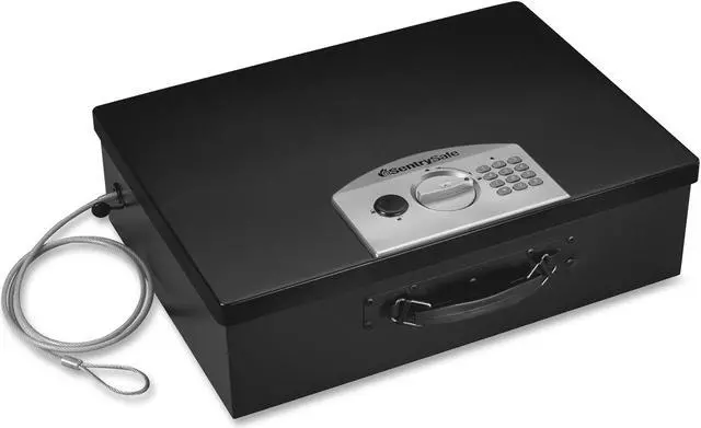 Alt view image 5 of 9 - Sentry Safe PL048E Portable Security Safe 0.49 ft³ - Electronic Lock Bolt(s) - 5.8" x 17.5" x 13.6" - Black