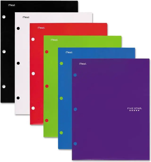 Alt view image 4 of 5 - Mead Products 38058 9.5 x 12.5 in. 4-Pocket Plastic Folder, Quick-View, Traditional Design - Assorted