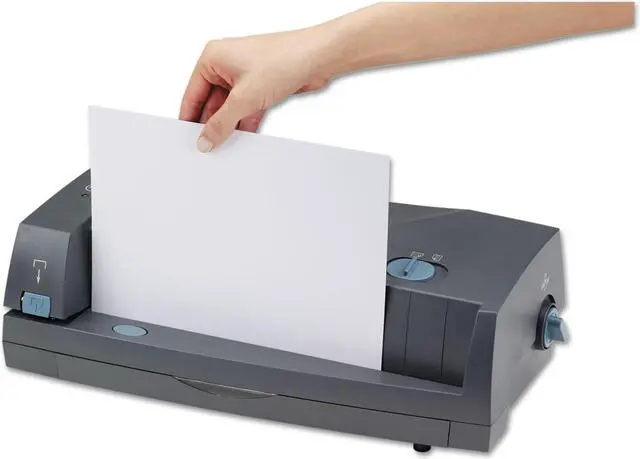 Alt view image 5 of 6 - GBC 24-Sheet 3230 Electric Two-to-Three-Hole Adjustable Punch 9/32" Holes Gray 7704270