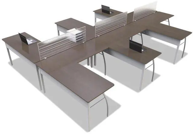 Alt view image 17 of 17 - Linea Italia Trento Line Dividing Panel Polycarbonate 47-1/8 x 1 3/4 x 15-1/2