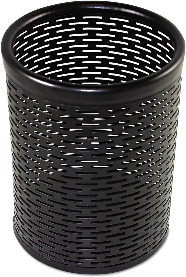 Alt view image 5 of 5 - Artistic Urban Collection Punched Metal Pencil Cup 3 1/2 x 4 1/2 Black ART20005
