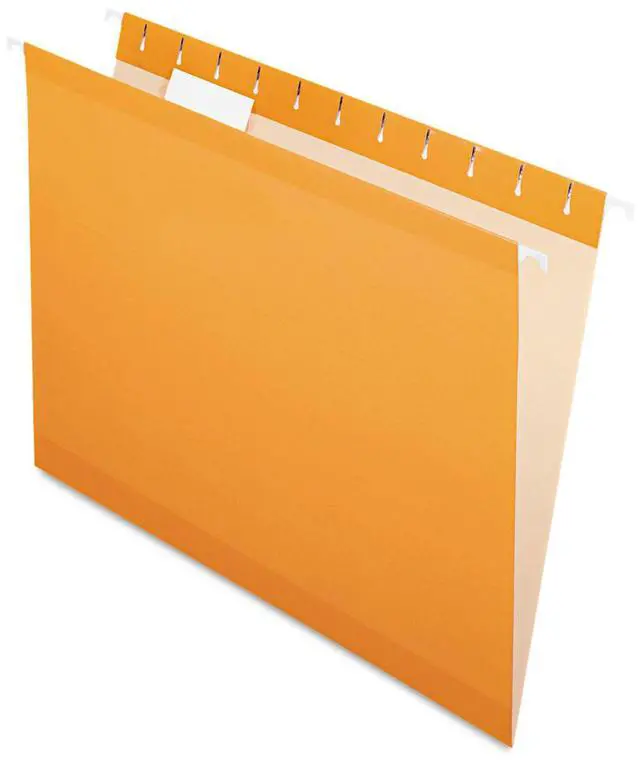 Main image of Pendaflex Reinforced Hanging Folders 1/5 Tab Letter Orange 25/Box 415215ORA