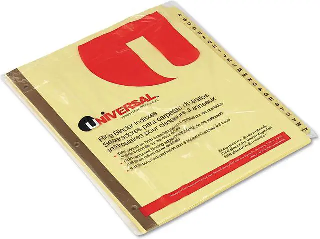 Alt view image 5 of 7 - UNIVERSAL Preprinted Plastic-Coated Tab Dividers 25 Alphabet Tabs Letter Buff 25
