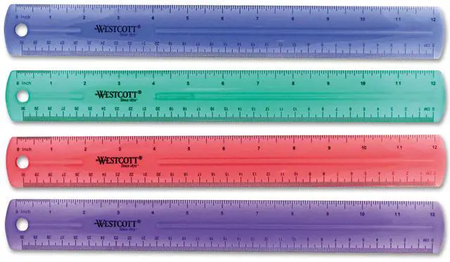 Alt view image 4 of 8 - Westcott 12" Jewel Colored Ruler 12975
