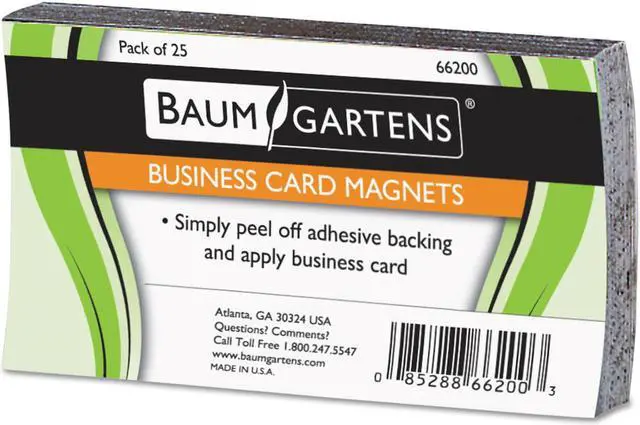 Alt view image 3 of 16 - Baumgartens Business Card Magnets 3 1/2 x 2 White Adhesive Coated 25/Pack 66200
