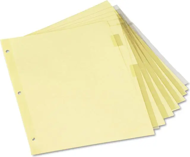 Alt view image 5 of 8 - UNIVERSAL Economical Insertable Index Clear Tabs 8-Tab Letter Buff 6 Sets/Pack 21873