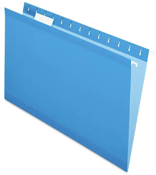 Alt view image 9 of 10 - Pendaflex Reinforced Hanging Folders 1/5 Tab Legal Blue 25/Box 415315BLU