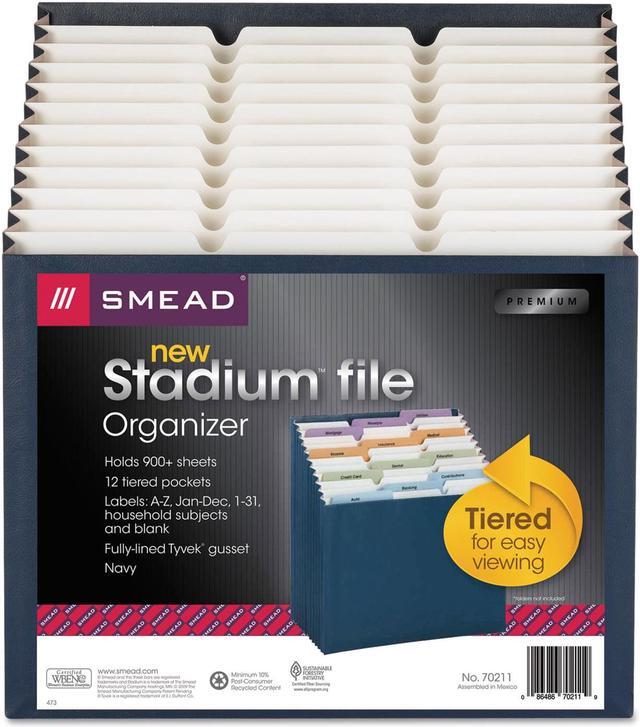 Alt view image 6 of 11 - 12-Pocket Stadium File, 12 1/4 X 13 5/8, Navy, Letter
