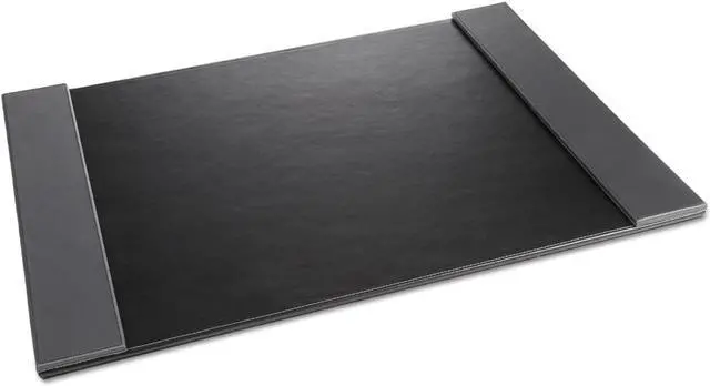 Alt view image 8 of 9 - Artistic Monticello Desk Pad with Fold-Out Sides 24 x 14 Black 5240BG