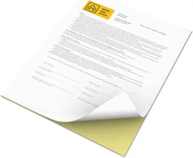 Alt view image 9 of 9 - Xerox Bold Digital Carbonless Paper 8 1/2 x 11 White/Canary 5 000 Sheets/CT 3R12420