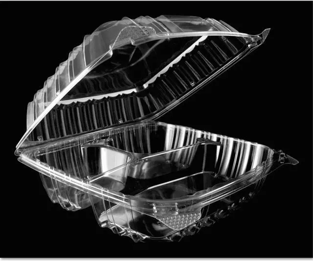 Alt view image 4 of 13 - Dart ClearSeal Hinged-Lid Plastic Containers 8 1/4 x 3 x 8 1/4 Clear 125/PK 2 PK