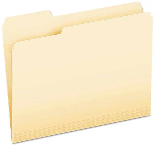 Alt view image 9 of 14 - Pendaflex Essentials File Folders 1/3 Cut First Position Top Tab Letter Manila 100/Box 752131