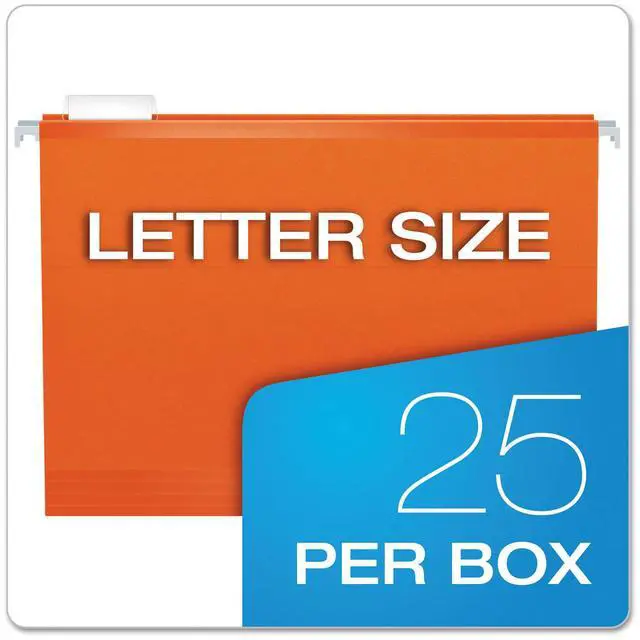 Alt view image 13 of 15 - Pendaflex Reinforced Hanging Folders 1/5 Tab Letter Orange 25/Box 415215ORA