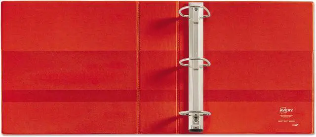 Alt view image 3 of 20 - Avery Heavy-Duty View Binder w/Locking 1-Touch EZD Rings 3" Cap Red 79325