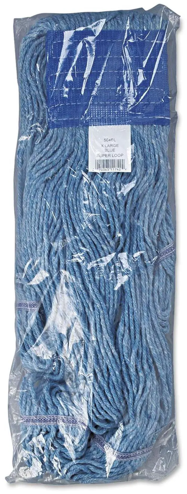 Alt view image 3 of 3 - Boardwalk Mop Head Super Loop Head Cotton/Synthetic Fiber X-Large Blue 12/Carton