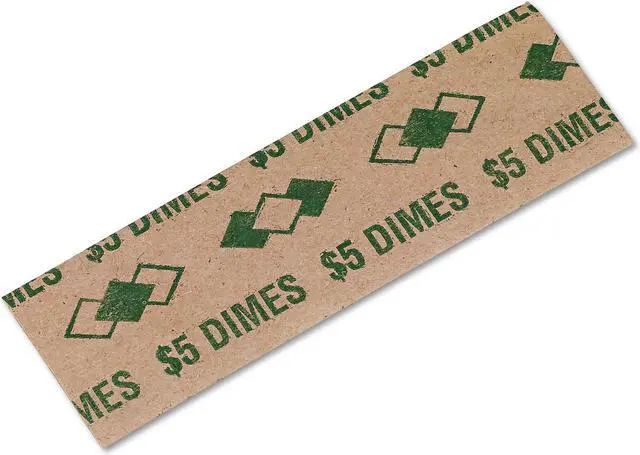 Alt view image 8 of 8 - PM Company 53010 Tubular Coin Wrappers, Dimes, $5, Pop-Open Wrappers, 1000/Pack