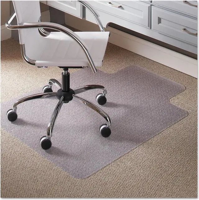 Alt view image 11 of 15 - ES Robbins 120123 AnchorBar Task Series Value Chair Mat for Carpet- Lip- 45w x 53l- Clear